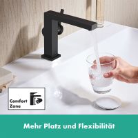 Vorschau: Hansgrohe Tecturis E Waschtischarmatur 110 Fine CoolStart wassersparend+, Push-Open, schwarz matt