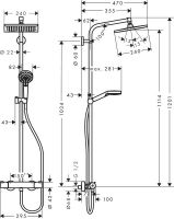 Vorschau: Hansgrohe Crometta E 240 1jet Showerpipe mit Thermostat, chrom