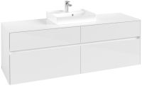 Vorschau: Villeroy&Boch Collaro Waschtischunterschrank passend zu Aufsatzwaschtisch 43345G, 160cm, glossy white C07700DH 