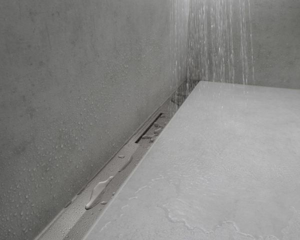 hansgrohe RainDrain Flex Duschrinne 160cm zur Wandmontage, kürzbar, edelstahl gebürstet 56262800
