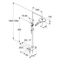 Vorschau: Kludi Logo Einhebelmischer Dual Shower System, chrom