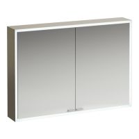 Laufen Ilon Spiegelschrank 1000 mit umlaufender LED-Beleuchtung, edelstahl gebürstet 