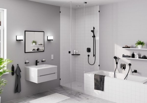 Hansgrohe RainDrain Spot Komplettset 15x15cm 35 l/min, befliesbar, edelstahl gebürstet