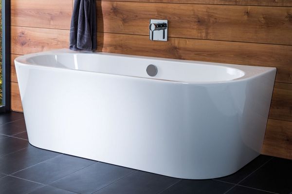 Repabad Livorno oval F Vorwandmontage Badewanne 180x80cm, weiß