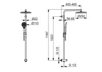 Vorschau: Hansa Hansaviva Kopfbrause-Set Ø25cm, direkter Anschluss, 3-strahlig, chrom