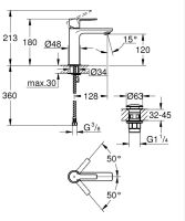 Vorschau: Grohe Lineare Waschtischbatterie S-Size, Push-open Ablaufgarnitur, warm sunset gebürstet