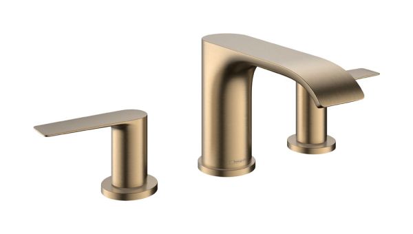 hansgrohe Vivenis 3-Loch Waschtischarmatur, Zugstangen-Ablaufgarnitur, brushed bronze