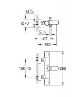 Vorschau: Grohe Precision Get Thermostat-Wannenbatterie, chrom