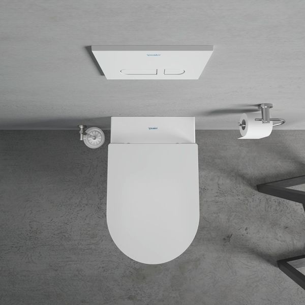 Duravit ME by Starck Wand-WC rimless Set mit SoftClose WC-Sitz, weiß