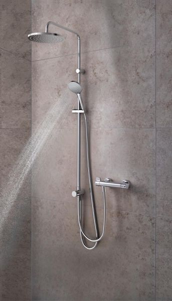 Duravit ShowerSystem Reno MinusFlow, ohne Armatur, chrom