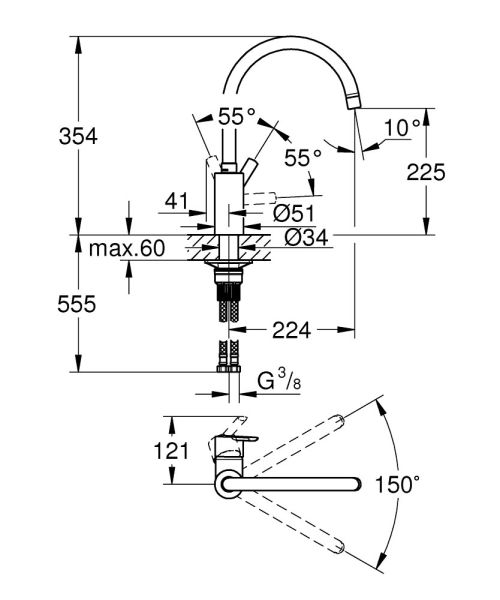 Grohe Feel Einhand-Spültischbatterie mit QuickMount