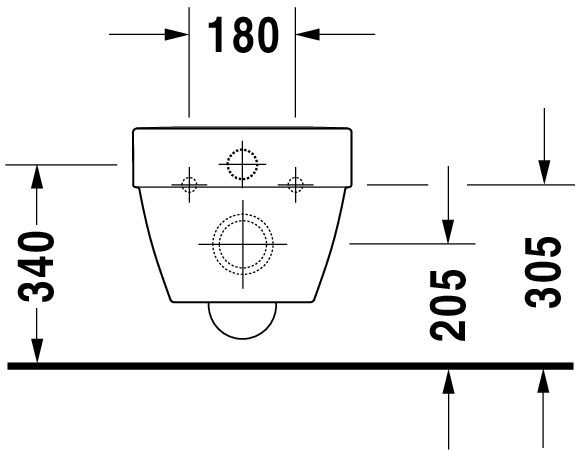 Duravit Vero Air Wand-WC 57x37cm, eckig, rimless, Durafix, weiß