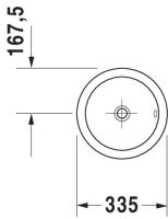 Vorschau: Duravit Architec Einbauwaschtisch rund Ø33,5cm, mit Überlauf, ohne Hahnloch, weiß