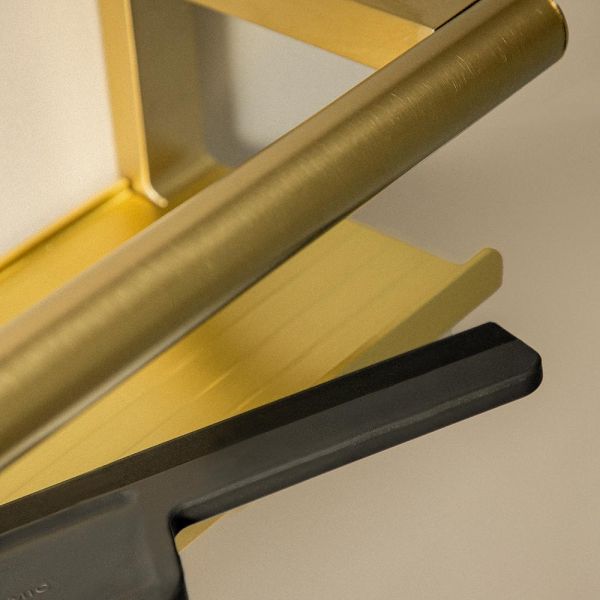 Cosmic Architect S+ Seifenkorb mit Duschabzieher 35cm, gold gebürstet