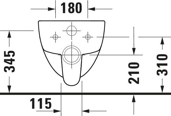 Duravit D-Code Wand-WC rimless Set mit SoftClose WC-Sitz 54x37cm, weiß