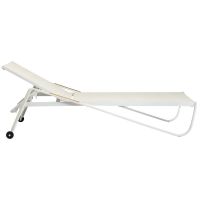 Vorschau: KETTLER DINING DIAMOND Stapelliege weiß matt beige 0103914-5800