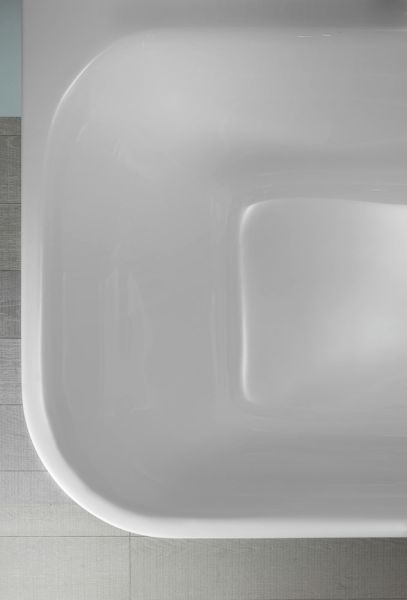 Duravit Happy D.2 Plus Vorwand-Badewanne rechteckig 180x80cm, weiß/graphit