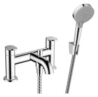 Vorschau: Hansgrohe Vernis Blend 2-Loch Wannenrandmischer Fertigset mit Umstellventil und Handbrause, chrom 71461000