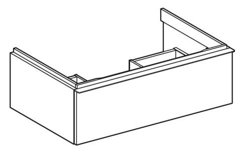 Geberit iCon Unterschrank für Waschtisch mit 1 Schublade, Breite 75cm_1