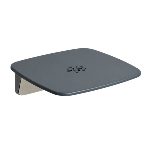 Provex Duschklappsitz Serie 300, mit Soft-Stop chrom/grau