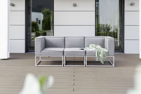 KETTLER MODENA MODULAR Casual Dining Mittelteil Sunbrella®, silber/flanelle
