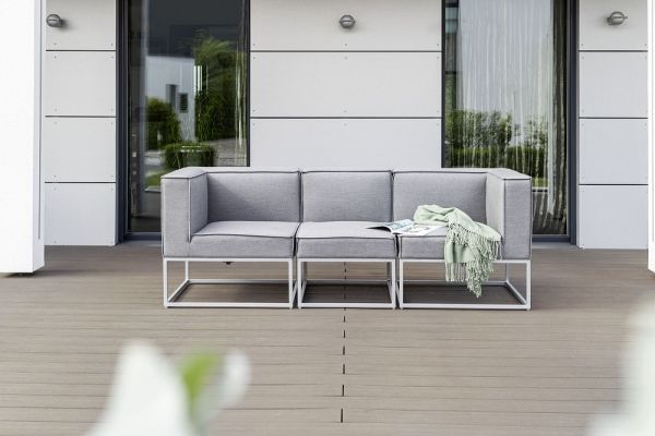 KETTLER MODENA MODULAR Casual Dining Eckteil Sunbrella silber flanelle 0106838-7100 5