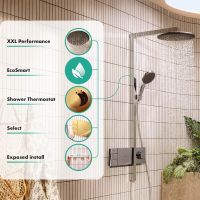 Vorschau: hansgrohe Raindance Alive S Duschsystem 300 2 Strahlarten, EcoSmart, polished gold optic