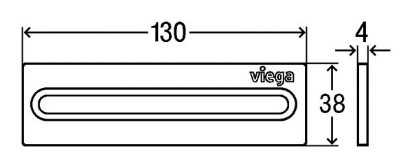 Viega Advantix Cleviva-​Duschrinnen-​Einleger Visign C1 Einlauföffnung einfach