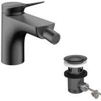Vorschau: hansgrohe Vivenis Bidetmischer mit Zugstangen-Ablaufgarnitur, brushed black chrome