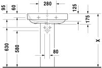 Vorschau: Duravit Happy D.2 Waschtisch 65x49,5cm, mit Überlauf, ohne Wondergliss, weiß 2316650000