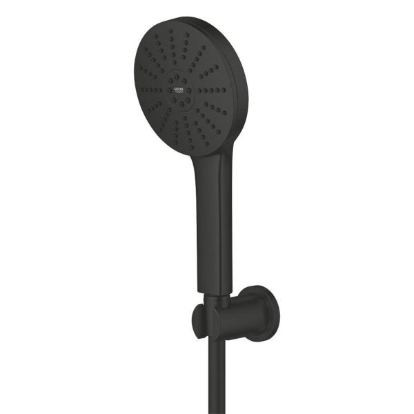 Grohe Vitalio Joy+ 120 Wandhalterset 3 Strahlarten, schwarz matt 1348652430