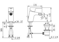 Vorschau: Hansa Hansaprimo Einhand-Einlochbatterie für Bidet, chrom