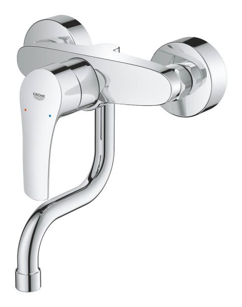 Grohe Eurosmart Spültischbatterie, Wandmontage, Ausladung 14,9cm, chrom