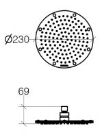 Vorschau: lineabeta SUPIONI Kopfbrause Ø230mm mit Kugelgelenk 1/2", chrom