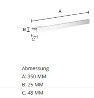 Vorschau: Smedbo Outline Handtuchhalter zur Schrankbefestigung 30cm, chrom FK210