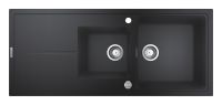 Vorschau: Grohe K400 80-C Küchenspüle mit Abtropffläche und Doppelbecken 116x50cm aus Komposit, granit schwarz 31643AP0 3