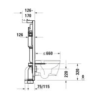 Vorschau: Duravit DuraSystem Vorwandelement Basic H: 115 cm für Wand-WC