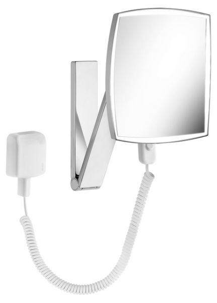 Keuco iLook move LED-Kosmetikspiegel DALI-steuerbar eckig 20x20cm, 5-fache Vergrößerung