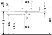 Vorschau: Duravit Vero Waschtisch rechteckig 80x47cm, 1 Hahnloch, mit Überlauf, weiß 0454800000