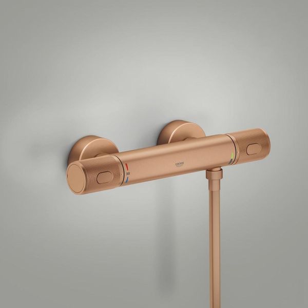 Grohe Precision Feel Duschthermostat mit ProGrip Rändelstruktur, warm sunset gebürstet 34790DL0