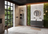Vorschau: Hansgrohe RainDrain Match Plus Fertigset Duschrinne 120cm, höhenverstell. Rahmen, schwarz matt