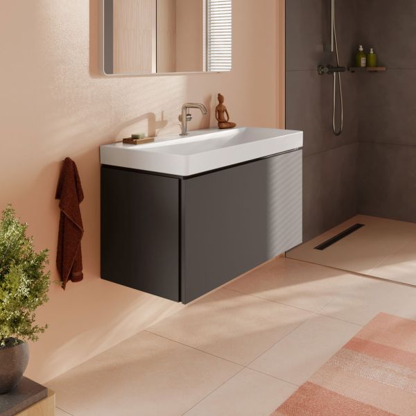 hansgrohe Xilesa E Waschtischunterschrank 98cm, 1 Schubkasten mit Grifffuge