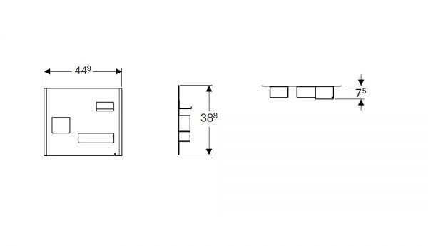 Geberit Magnettafel mit Stauboxen