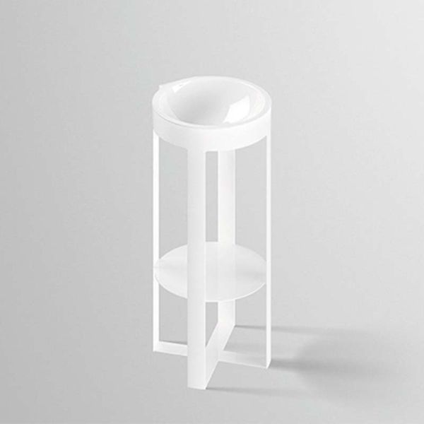 Alape Xcut Säulenwaschtisch mit Stahlgestell und Ablage ohne Hahnloch WT.RX400.CU, weiß 4508500000 