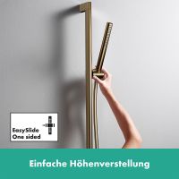 Vorschau: Hansgrohe Unica Duschstange S Puro 90cm mit Easy Slide Handbrausehalter, brushed bronze