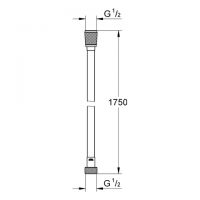 Vorschau: Grohe Professional/Silverflex Brauseschlauch 1,75m, supersteel