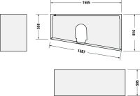 Vorschau: Duravit No.1 Badewannenträger trapezförmig 157x82x57cm für Badewanne 700507, weiß
