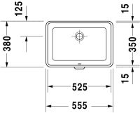Vorschau: Duravit Universal Unterbauwaschtisch rechteckig 52,5x35cm, mit Überlauf, ohne Hahnloch, weiß 0316530000