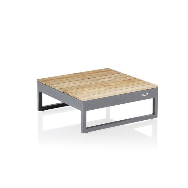 KETTLER OCEAN SKID Platform Lounge-Tisch mit Teak-Holz-Platte FSC®, anthrazit matt 0105934-7800 