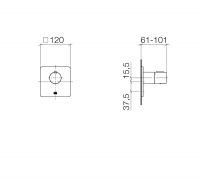 Vorschau: Dornbracht LULU xTOOL Unterputz-Thermostat ohne Mengenregulierung, 1/2" chrom